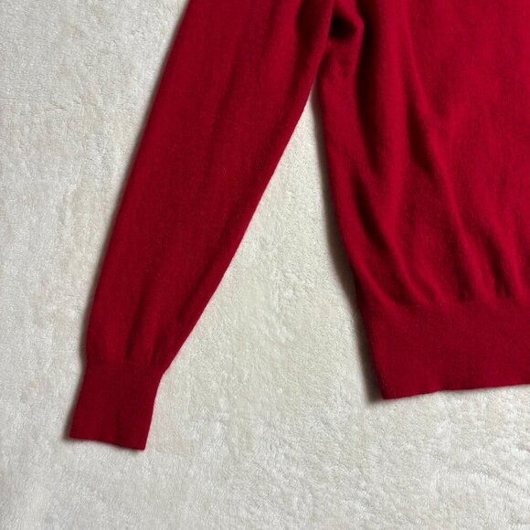 Daniel Cremieux Men V Neck Sweater 100% Cashmere Signature Collection Red Medium - Picture 10 of 13